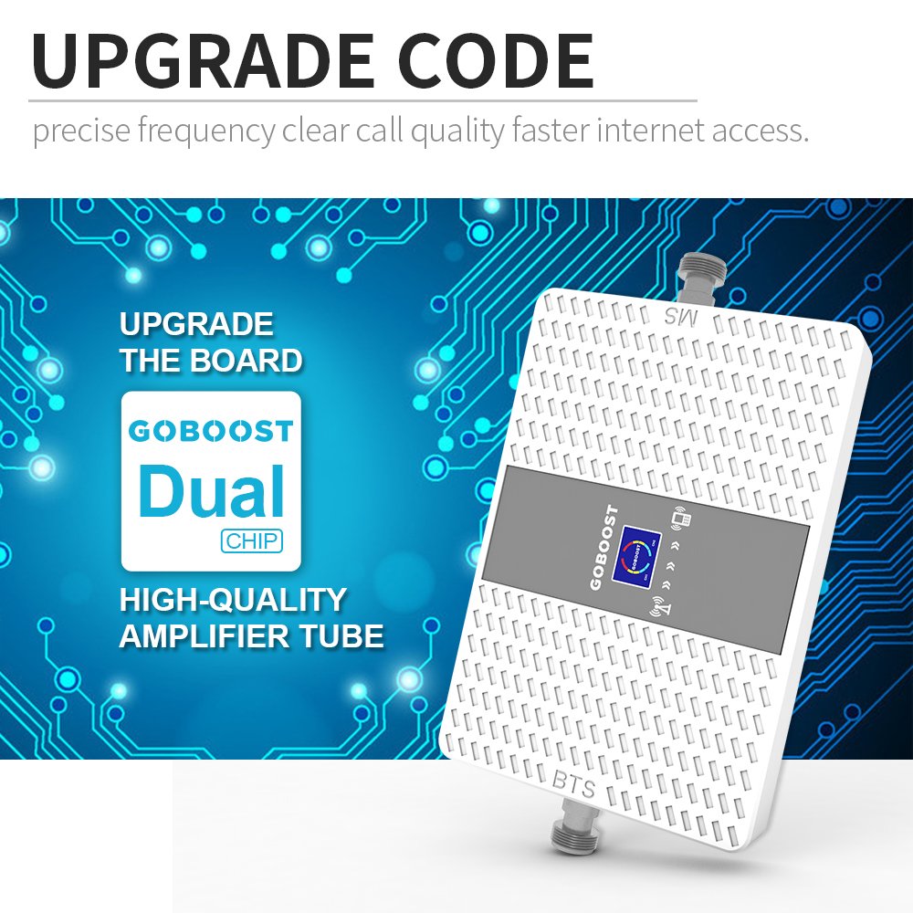 GOBOOST signal repeater factory price upgrade dual band 850 1800 mhz 70 db 3g 4g mobile cellular signal amplifier for farm home